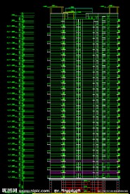 黄埔雅苑 住宅楼轴立面图