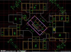 黄埔雅苑 住宅楼屋顶层平面