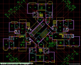 黄埔雅苑 单元放大平面图