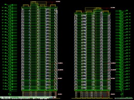 黄埔雅苑 住宅楼轴立面图