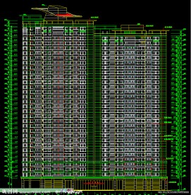 黄埔雅苑 住宅楼轴立面图
