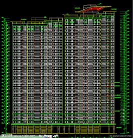 黄埔雅苑 住宅楼轴立面图