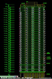 黄埔雅苑 住宅楼轴立面图