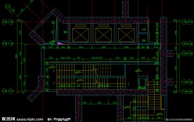 黄埔雅苑 地下首层 夹层筒体放大平面图