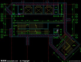 黄埔雅苑 夹层 首层筒体放大平面图