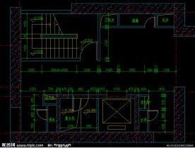 黄埔雅苑 地下一 二层筒体放大平面图