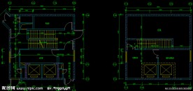 黄埔雅苑 机房层 水箱层 标准层平面放大图