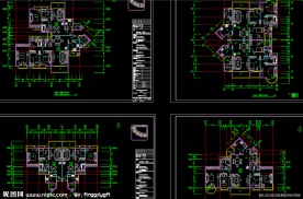 黄埔雅苑 单元放大平面图