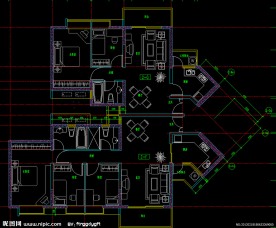 黄埔雅苑 单元放大平面图