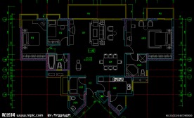 黄埔雅苑 标准层单元放大图