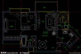 黄埔雅苑 标准层平面放大图