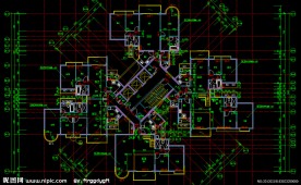 黄埔雅苑 3A座住宅楼二十三层平面图