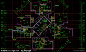 黄埔雅苑 3A座住宅楼屋顶平面图