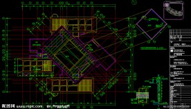 黄埔雅苑 5座住宅楼屋顶构架平面图