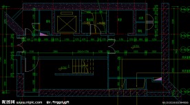 黄埔雅苑 地下一 二层筒体放大平面图