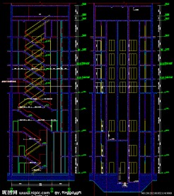 黄埔雅苑 管井剖面图