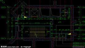 黄埔雅苑 地下一 二层筒体放大平面图