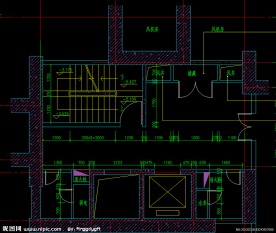 黄埔雅苑 地下一层筒体放大平面图