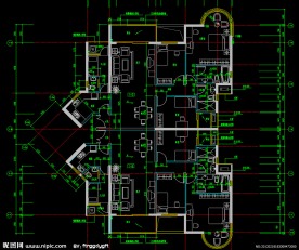 黄埔雅苑 单元平面放大图