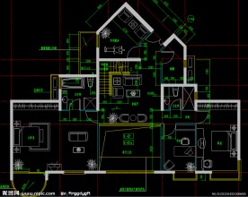 黄埔雅苑 单元放大平面图