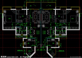黄埔雅苑 单元放大平面图