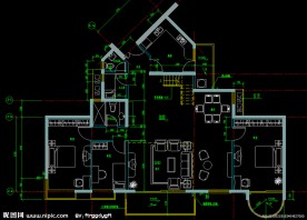 黄埔雅苑 单元放大平面图
