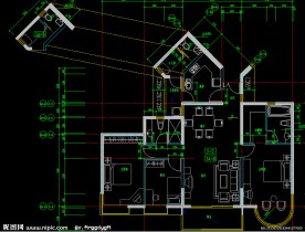 黄埔雅苑 单元放大平面图