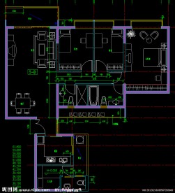 黄埔雅苑 复式单元平面放大图