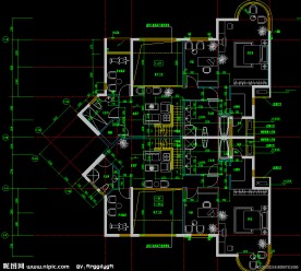 黄埔雅苑 单元平面放大图