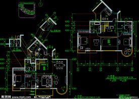 黄埔雅苑 复式单元平面放大图