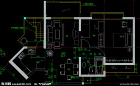 黄埔雅苑 复式单元平面放大图