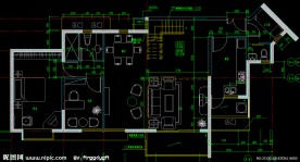 黄埔雅苑 复式单元平面放大图