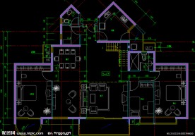黄埔雅苑 标准层平面放大图