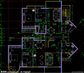 黄埔雅苑 标准层平面放大图