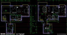 黄埔雅苑 标准层平面放大图