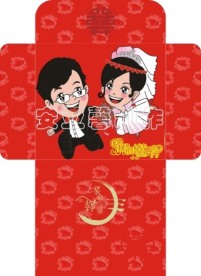 婚庆卡通人物可爱婚礼小红包