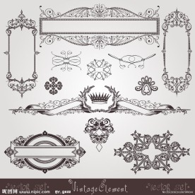 欧式花纹边框