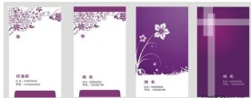 漂亮花纹 名片模板 矢量设计模板