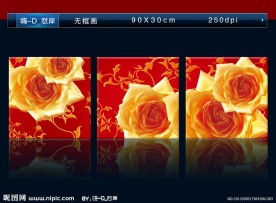 花无框画