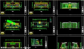 职校图书馆 平立剖面汇总
