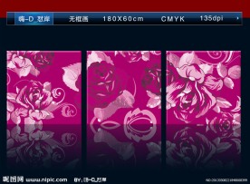 花无框画