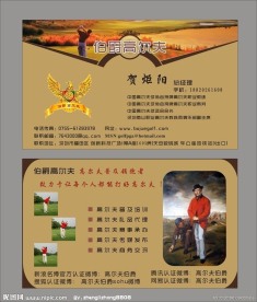 高尔夫名片 高尔夫俱乐部名片