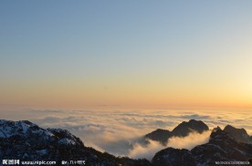 黄山日落云海