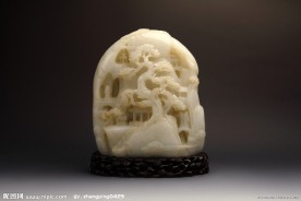 玉器 白玉人物故事山子