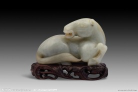 玉器 青玉回头马小摆件