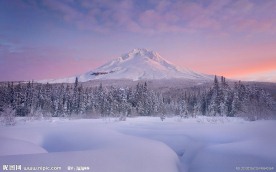 夕阳雪景