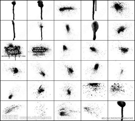 污点滴溅飞溅效果笔刷
