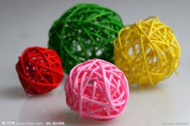 彩色编藤球