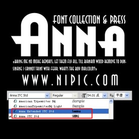 AnnaITCStd 系列字体下载