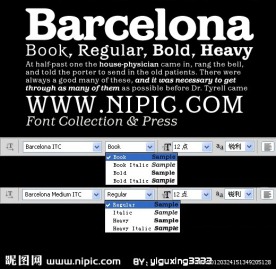 BarcelonaITC系列字体下载